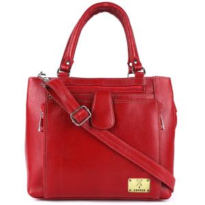 Genuine Natural Leather Handbag Shoulder Tote Messenger Sling Top Handle Crossbody Bag for Women Girls | Front Zip Pocket Magnetic Closure |