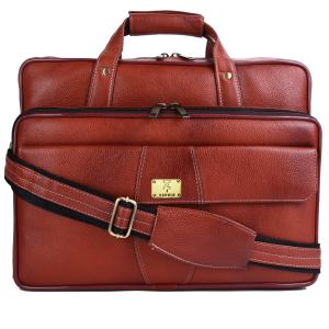 Pure Genuine Leather 16 Inch Office Briefcase Laptop Satchel Messenger Bag Designer Stylish