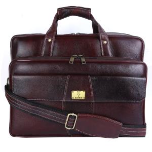 Pure Genuine Leather 16 Inch Office Briefcase Laptop Satchel Messenger Bag Designer Stylish