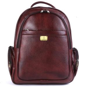 Pure Genuine Leather Spacious Formal 17 inch Backpack Laptop Office Bag