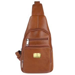 Zeenin Pure Genuine Leather 12 inches Sling Cross Body Outdoor Travel Passport Chest Bag for Men and Women