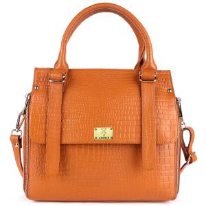 Genuine Leather Crossbody Sling Messenger Slim Shoulder Purse Satchel Bag for Women & Girls | Golden Zipper | Medium Size |