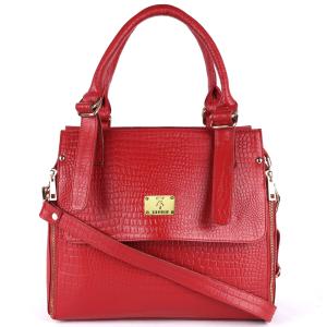 Genuine Leather Crossbody Sling Messenger Slim Shoulder Purse Satchel Bag for Women & Girls | Golden Zipper | Medium Size |