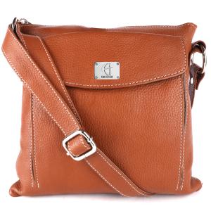 Genuine Leather Crossbody Sling Messenger Slim Shoulder Purse Satchel Bag for Women & Girls | Travel Office Business Use | Medium Size |
