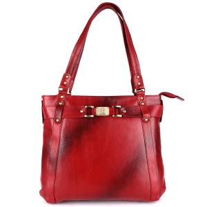 Genuine Leather Designer 14 inch Laptop Macbook Handbag Shoulder Tote Purse Satchel Sling Messenger Top Handle Bag for Women & Girls | Every Day Office Use | Golden Buckles | Large Size |