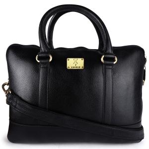 Pure Genuine Leather 14 Inch Stylish Padded Compartment Briefcase Satchel Laptop Sleeve Messenger Travelling Office Bag