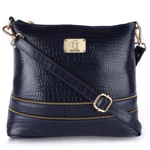 Genuine Leather Crossbody Sling Messenger Slim Shoulder Purse Satchel Bag for Women & Girls | Golden Zipper | Medium Size |