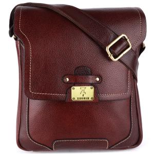 Genuine Leather Messenger Shoulder 11 inch Sling Cross Body Travel Office Tablet Bag for Men Women | Front Flap with Magnetic Closure