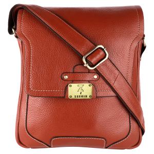 Genuine Leather Messenger Shoulder 11 inch Sling Cross Body Travel Office Tablet Bag for Men Women | Front Flap with Magnetic Closure