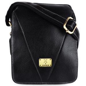 Pure Genuine Leather Messenger Shoulder 7.5 inch Sling Cross Body Travel Office Tablet Bag for Men Women | Front Flap with V design