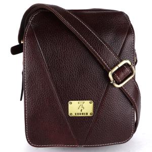Pure Genuine Leather Messenger Shoulder 7.5 inch Sling Cross Body Travel Office Tablet Bag for Men Women | Front Flap with V design