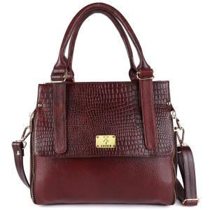 Genuine Leather Crossbody Sling Messenger Slim Shoulder Purse Satchel Bag for Women & Girls | Golden Zipper | Medium Size |